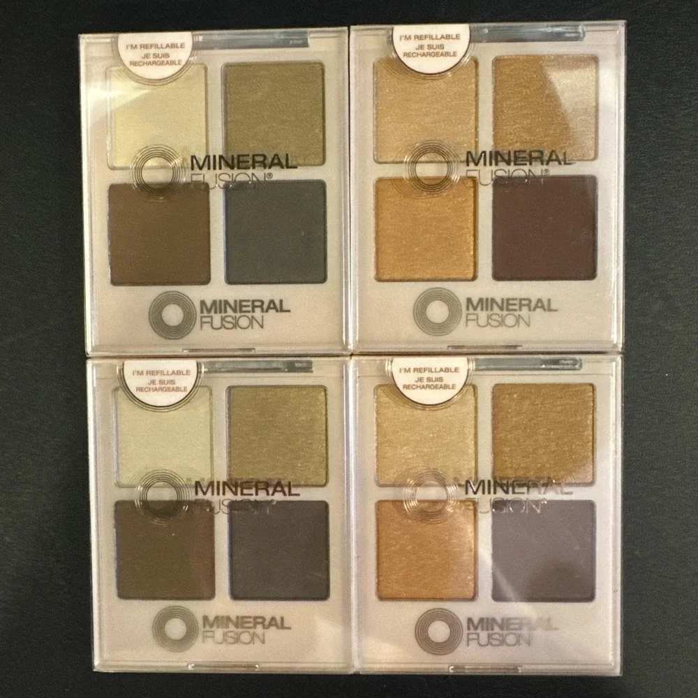 4 - Mineral Fusion COFFEE BREAK And SPEAKEASY Refillable Eye Shadow Palette NEW!